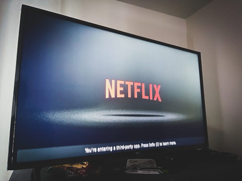 Netflix logo on a tv screen