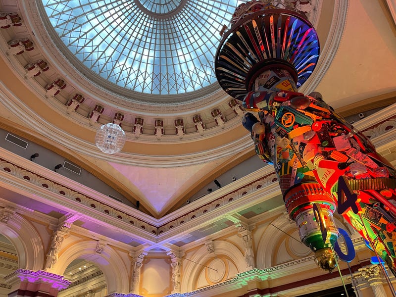 Kids and families gather to watch the ball drop at the Please Touch Museum on New Year's Eve.