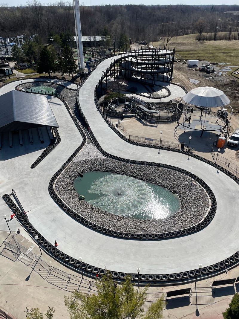 Three-story go-kart track at C.J. Barrymore's