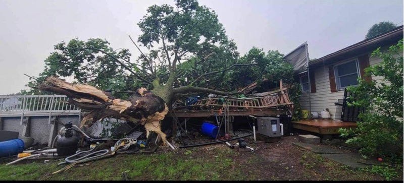 Wind damage in Dickson City
