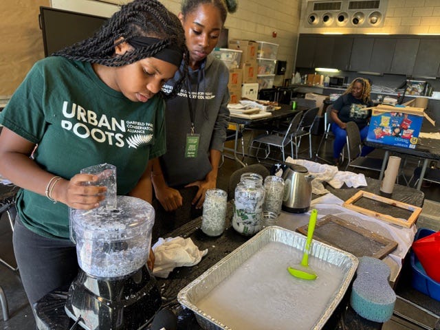 Teens in the Urban Roots program at the Garfield Park Conservatory