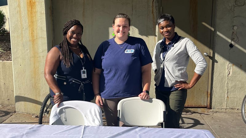 Dr. Gifty Akomea Key, Ali Fequiere and another Delaware County Health Department staffer