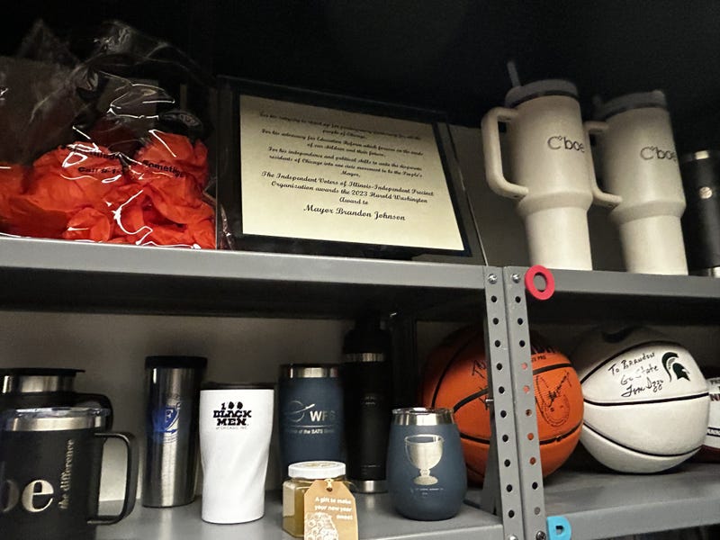 We're getting our first look inside the City Hall room where the mayor's office keeps gifts that are given to the mayor and the city as a whole.
