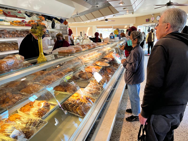 Customers order the final pastries from "A Taste of Denmark."