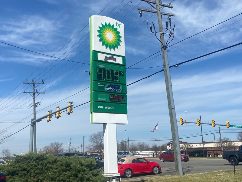 Gas prices at a local fuel station in Richmond