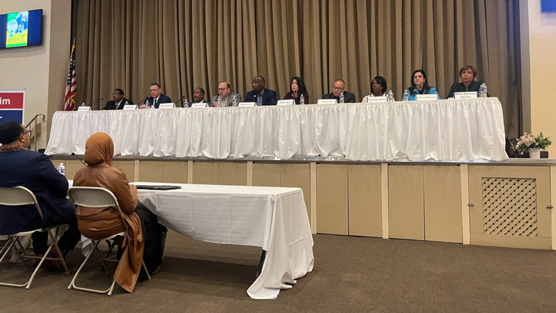 Ten mayoral candidates participated in a public forum at Masjidullah Center for Human Excellence in West Oak Lane.