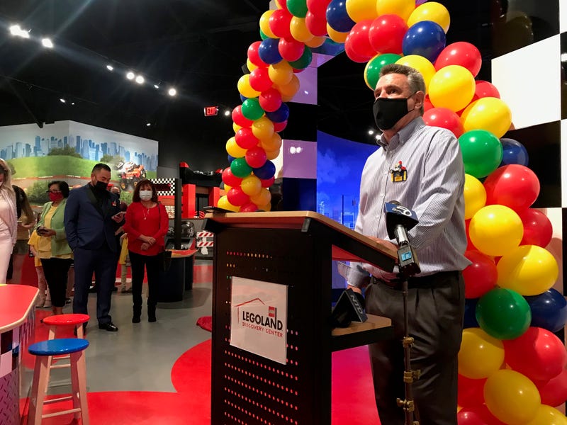 LEGOLAND® Discovery Center Bay Area General Manager, James Judy at the grand opening of the center. June 14, 2021.