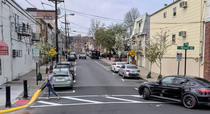 Intersection of Fifth Street and Palisade Avenue in Union City, N.J.