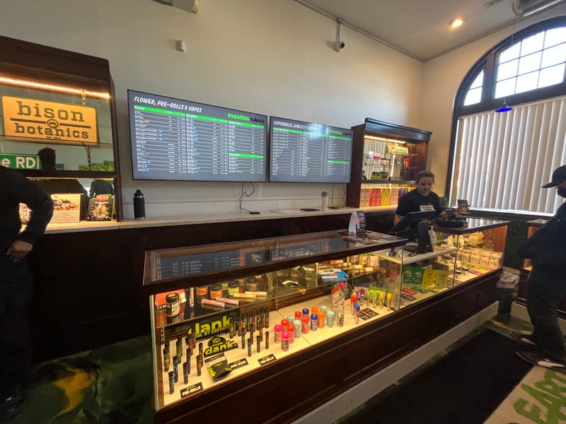 The counter of Premier Earth Cannabis, Buffalo's second and Western New York's third state-regulated, recreational dispensary on Hertel Avenue. They opened on Wednesday, Dec. 13. (12/15/2023)