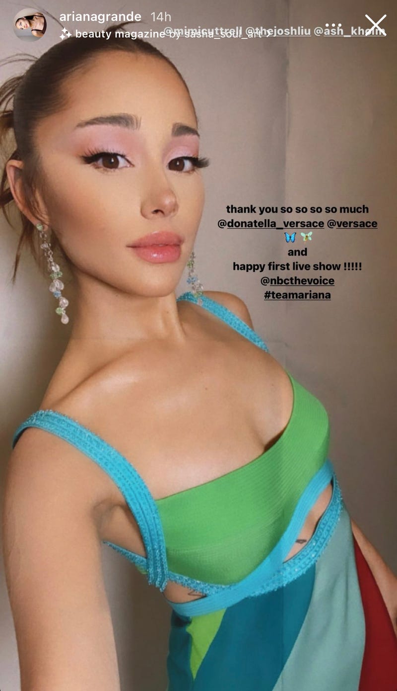 Ariana's IG story