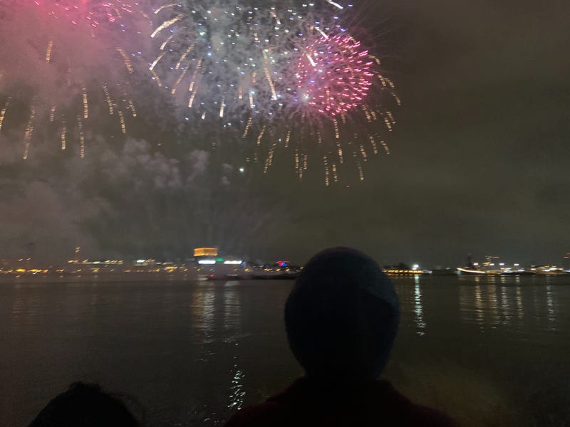 New Year's Eve fireworks at Penn's Landing.