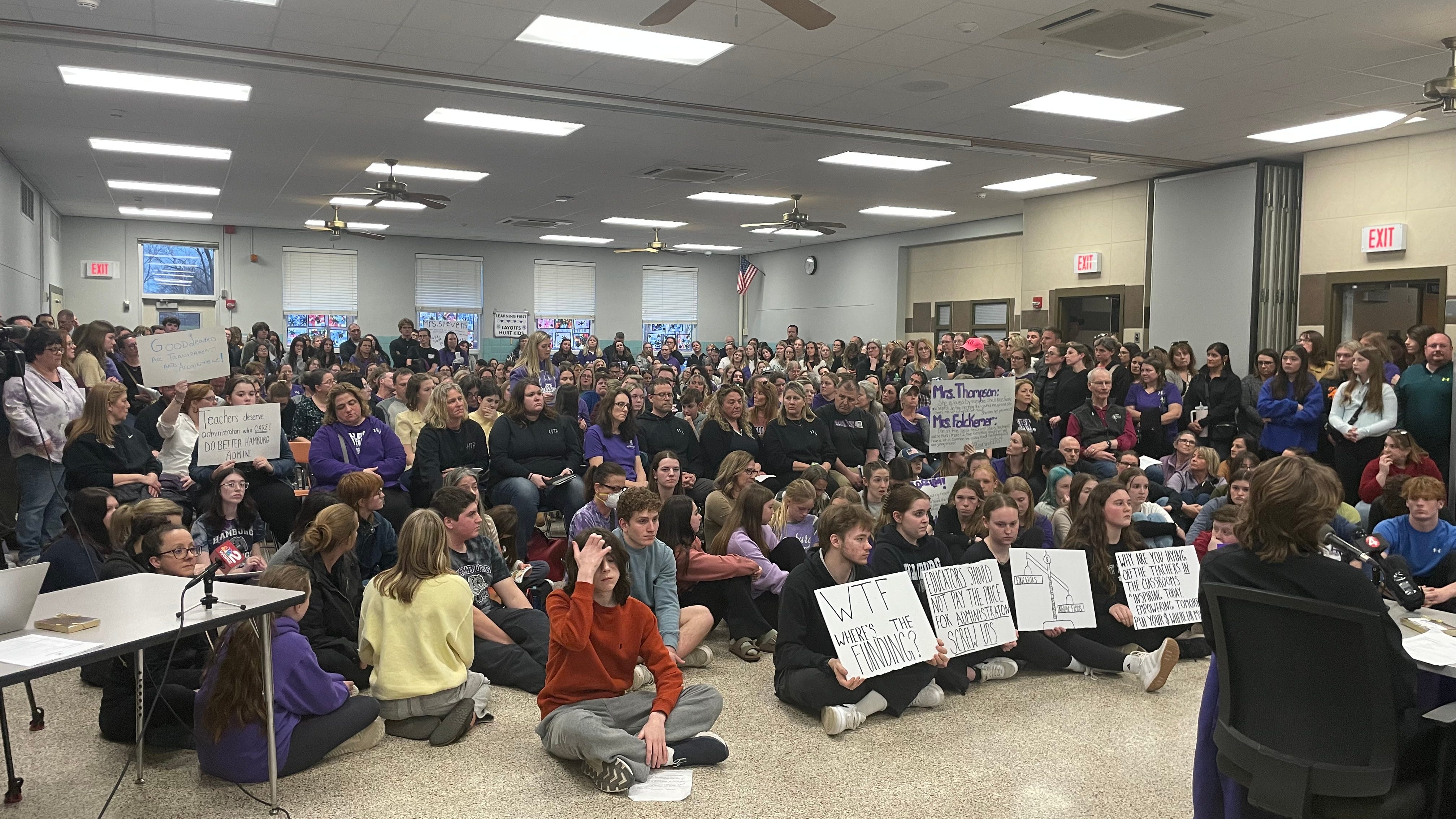 Support comes in waves for soon-to-be laid off teachers at Hamburg School District