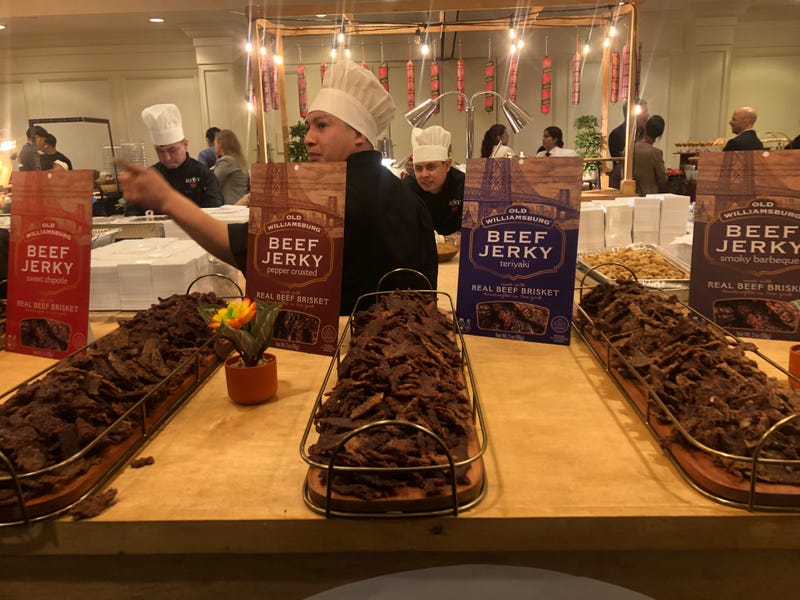 Care for some beef jerky? Attendees at the 2024 KFWE sampled various flavors of Old Williamsburg's beef jerky, including smoky barbeque, teriyaki and pepper crusted.