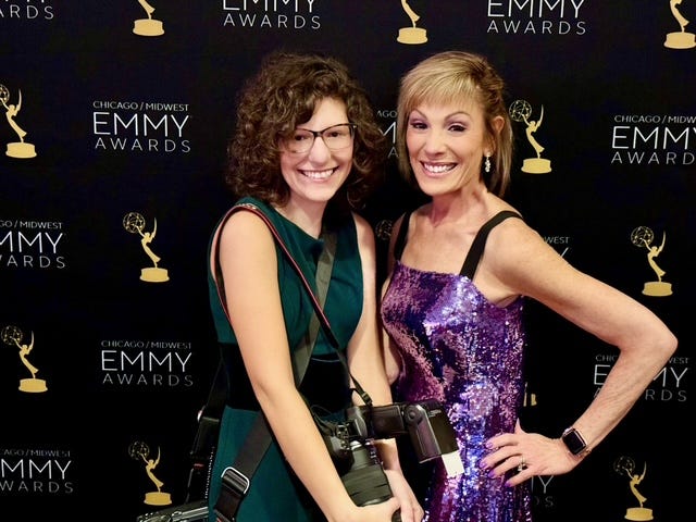 Sara Janz, Roz Varon at the Midwest Emmys