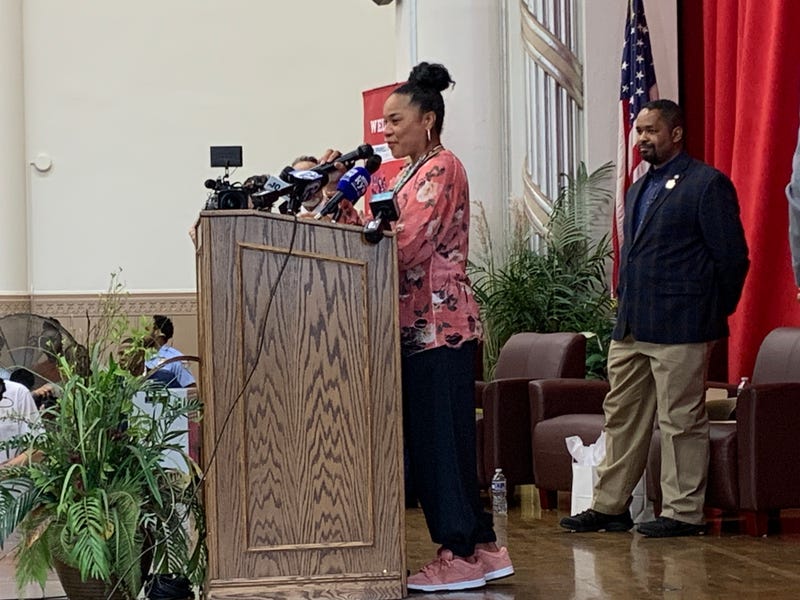 Dawn Staley at Dobbins Career and Technical High School