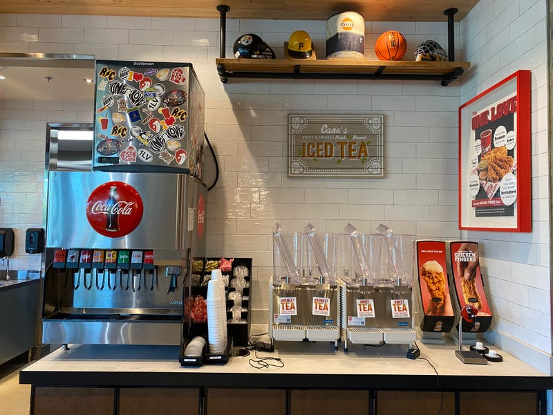 Inside the new Cane's restaurant in Pleasant Hills