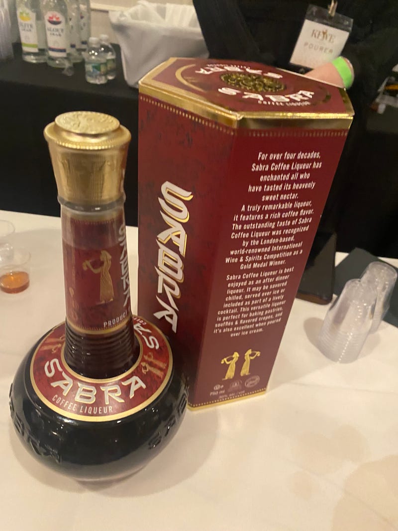 Sabra coffee Liquer, produced in Israel, at the 2024 KFWE's Israeli pavillion.