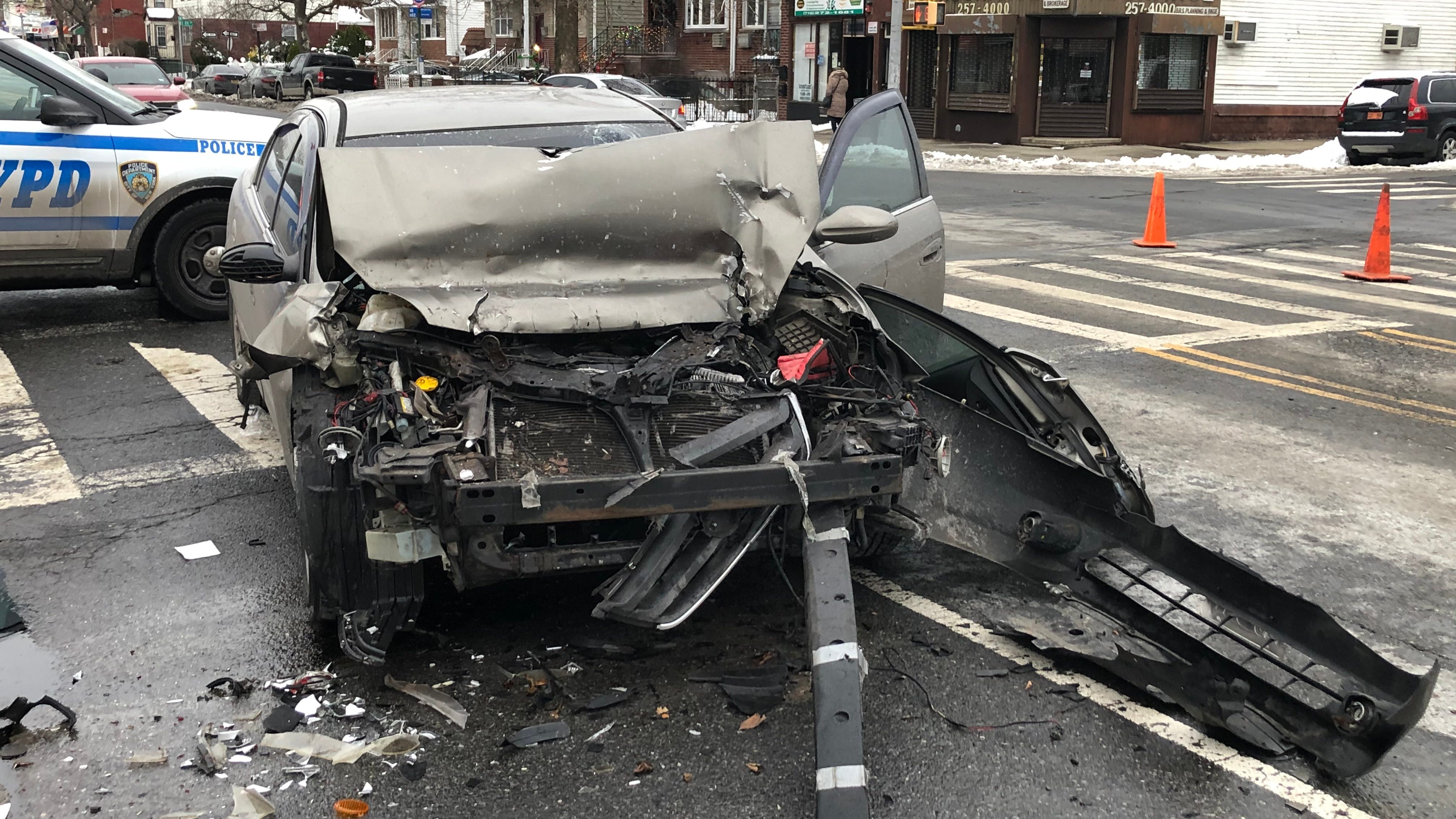 Man, 32, dies after crashing into back of garbage truck in Brooklyn