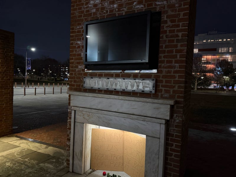 Image of the stripped President's House exhibit 