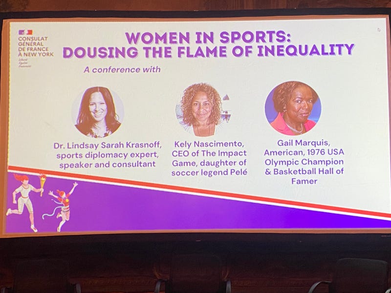 The French Consulate hosted a panel discussion, "Women in Sports: Dousing the Flame of Inequality," on Feb. 29. 2024.