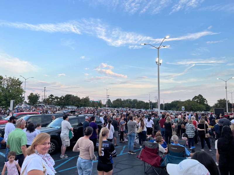 Massive crowd gathers for Charlie Kirk prayer vigil event in Greenville Monday