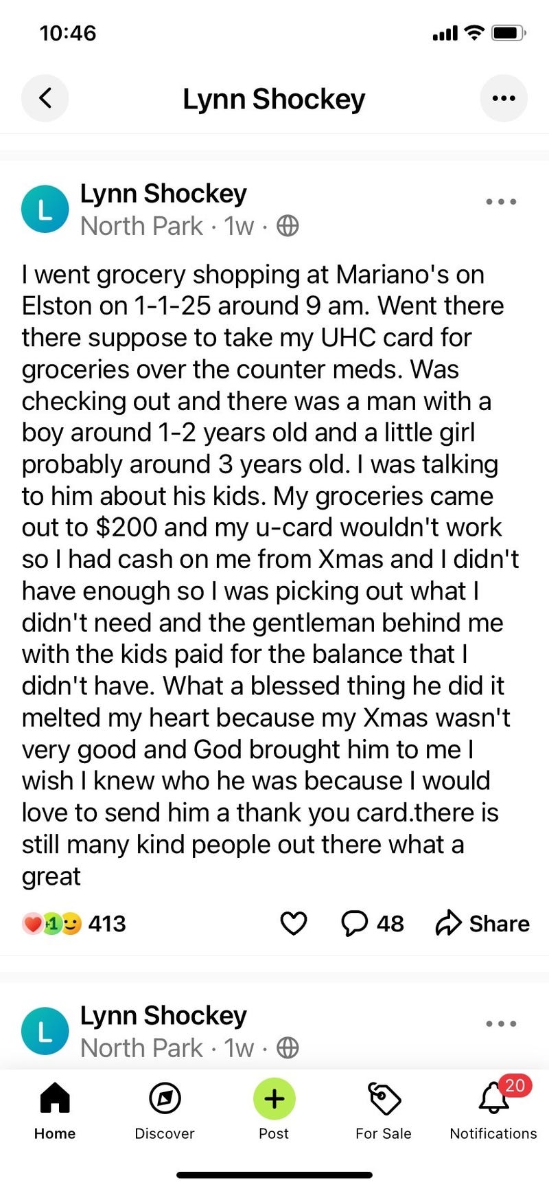 Nextdoor post