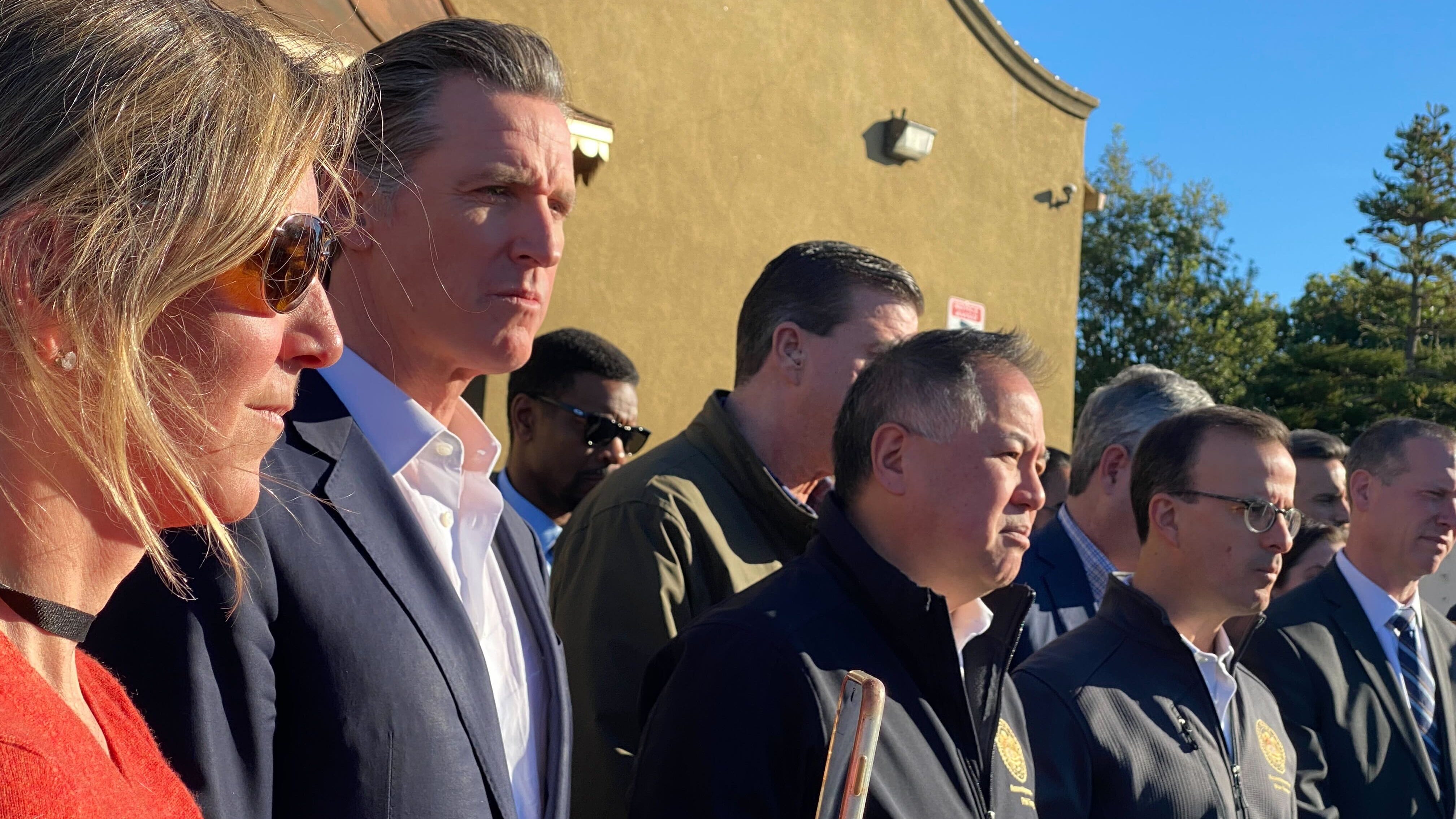 Newsom calls out McCarthy in Half Moon Bay: 'We haven't heard one damn word from him'