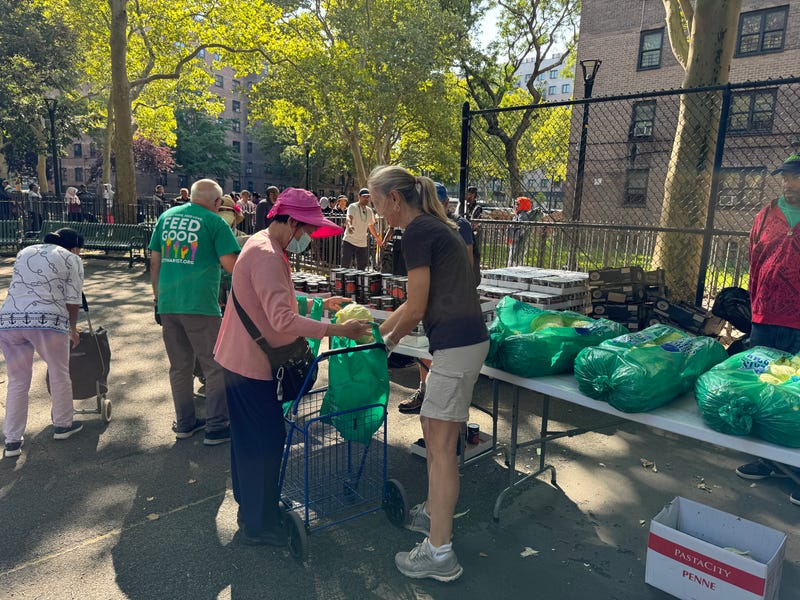 The City Harvest Mobile Market at the Tompkins Houses in Bed-Stuy, Brooklyn on Wednesday, Aug. 21, 2024.