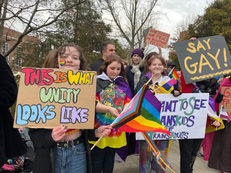 Students protesting at CB West High School