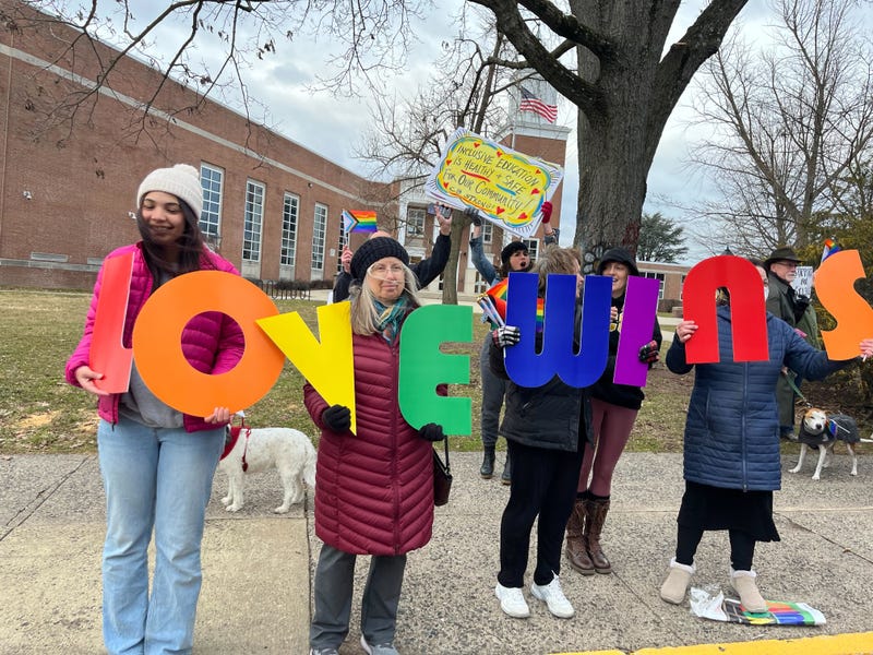 Students protesting at CB West High School