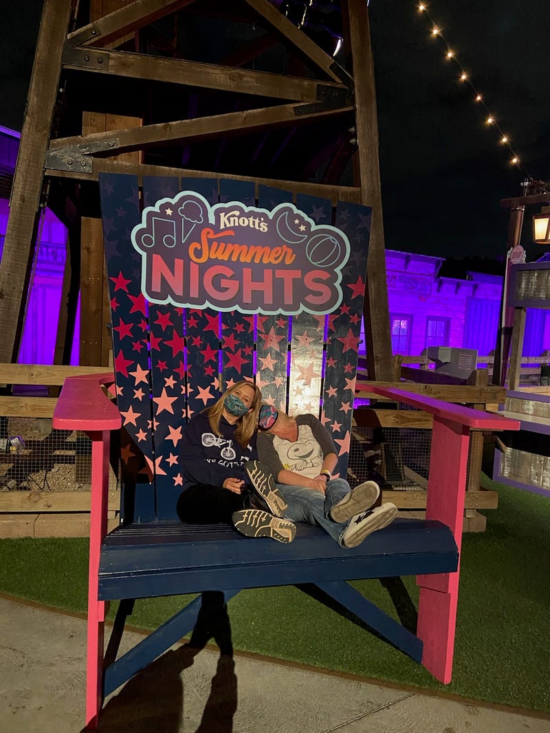 A giant chair at Knotts Berry Farm's 100th anniversary celebration