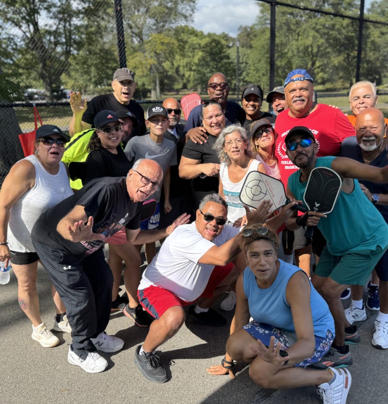 photo of pickleball players at Orchard Beach
