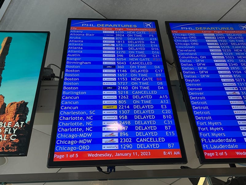 flights at PHL grounded due to FAA system glitch