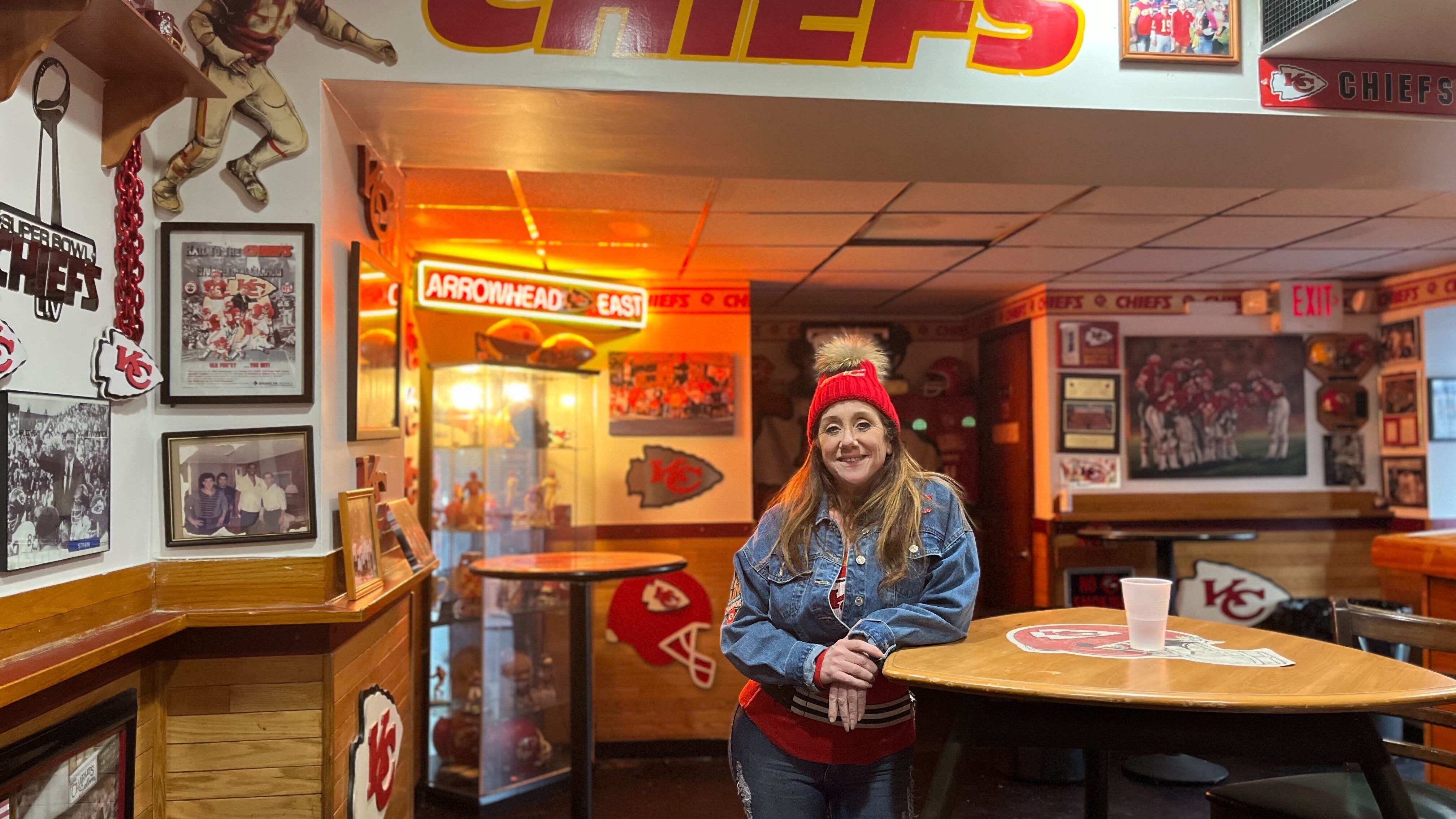 Big Charlie's Saloon supporting Chiefs in Super Bowl LVII