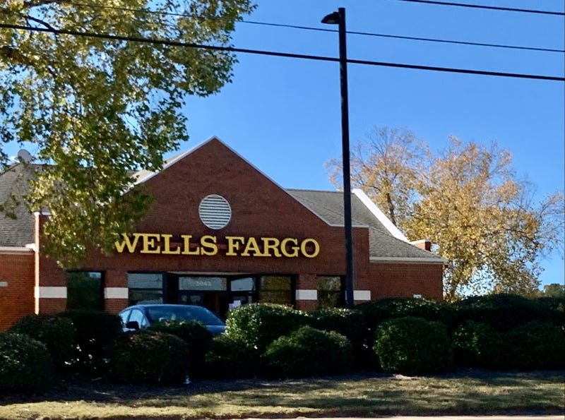GCSO investigators on the scene of a robbery Monday at the Wells Fargo bank on White Horse Road in Greenville.