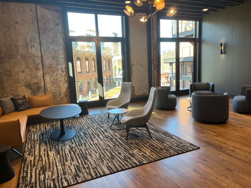 Green room for performing artists at "The Mockingbird on Main Street"