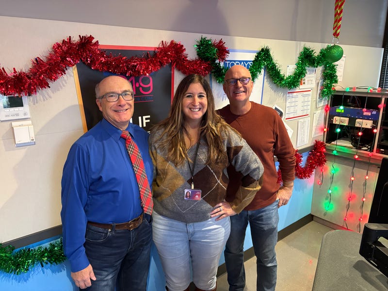 John Patti host of Christmas in Maryland in studio with Greg & Gina 