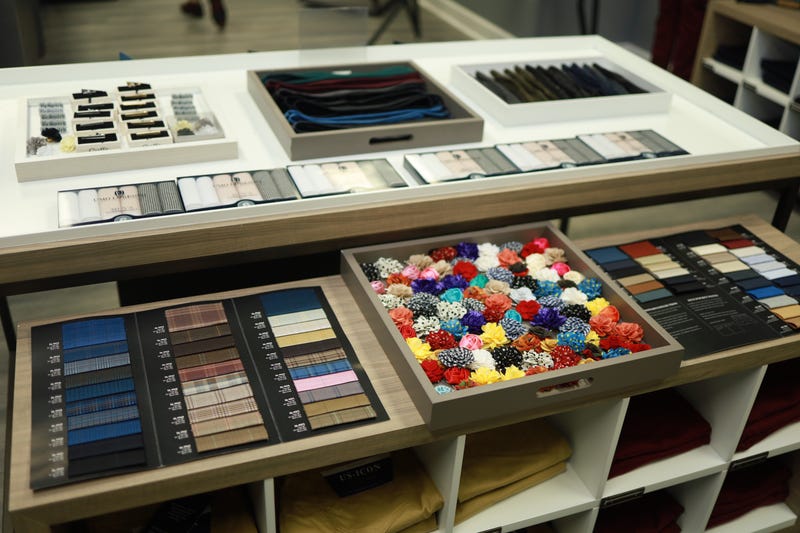 Evan Harris's menswear store, Be Suited, offers tailoring and custom cuts.