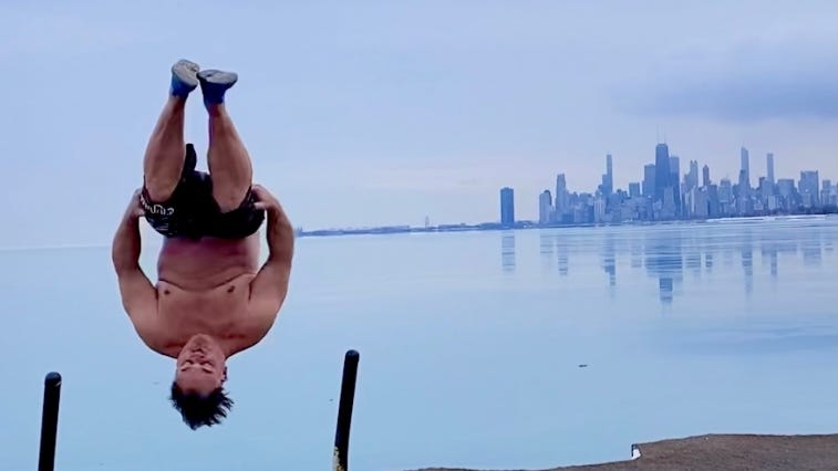 Frigid temperature doesn't stop Great Lake Jumper