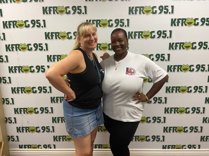 Living Advantage's Kim Glover with K-Frog's Pepper