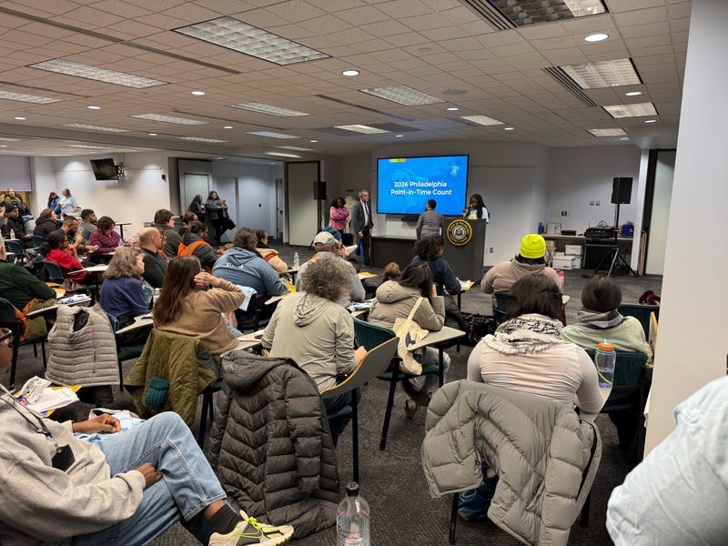 Scores of volunteers prepare to hit the streets of Philadelphia on Feb. 25, 2026, for the annual Point-in-Time Count.