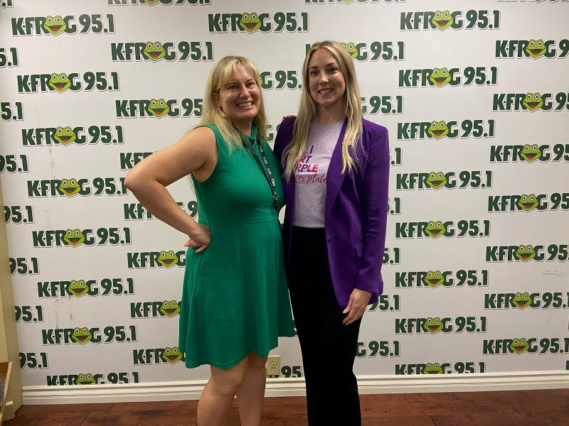 Platelet Disorder Support Association's Melissa Hilsabeck with K-Frog's Pepper