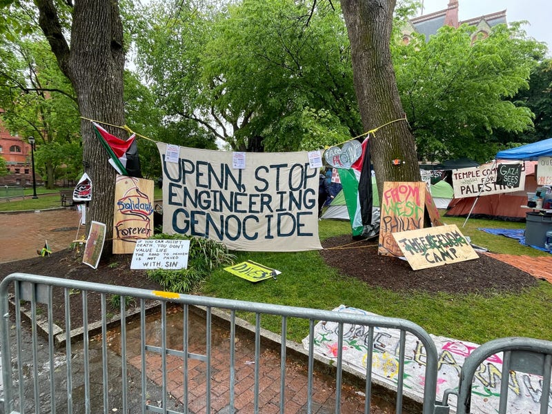 Pro-Palestinian encampment protest at Penn