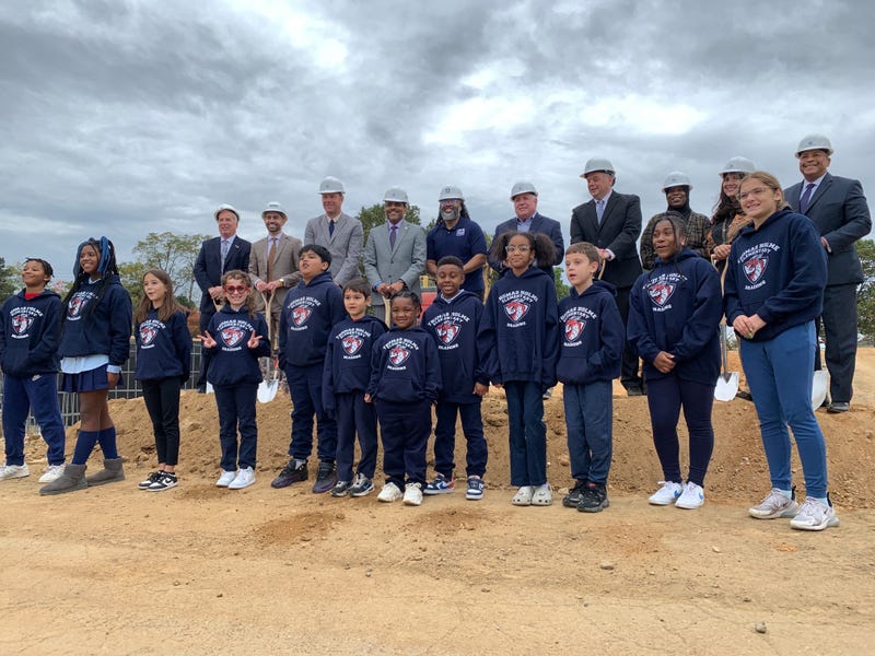 Groundbreaking ceremony at what will be the new Thomas Holme Elementary School in Northeast Philadelphia