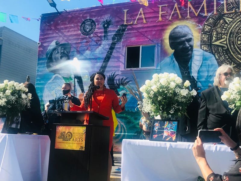 Their story runs right through the Mission, and Mayor London Breed joined the ceremony to celebrate the new art piece and the local legend.