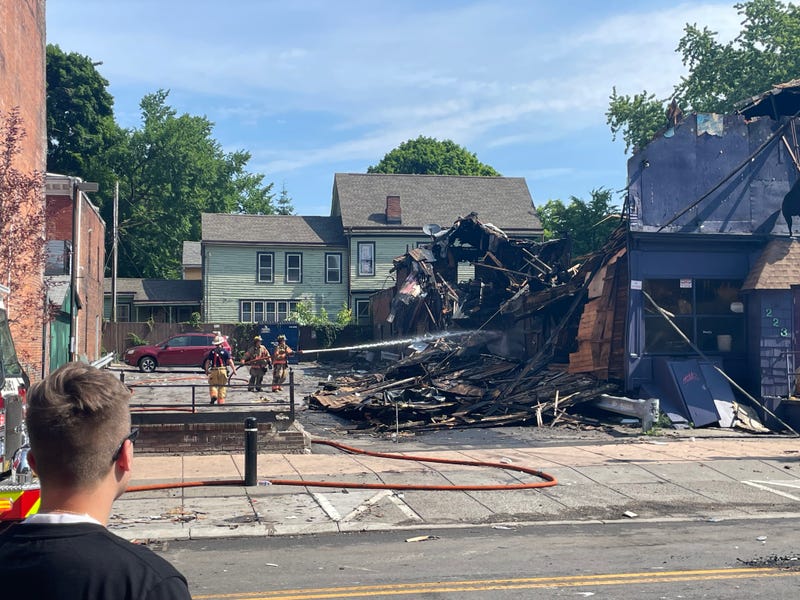 Fire at The Old Pink in Buffalo's Allentown neighborhood