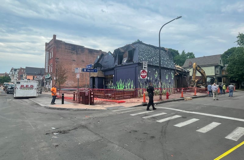 Demolition of The Old Pink in Buffalo's Allentown neighborhood