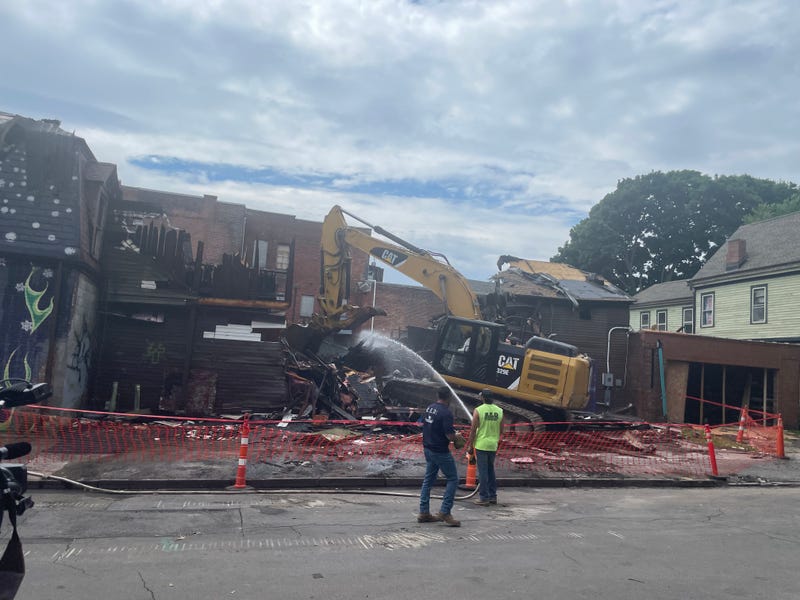 Demolition of The Old Pink in Buffalo's Allentown neighborhood