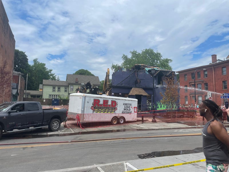 Demolition of The Old Pink in Buffalo's Allentown neighborhood