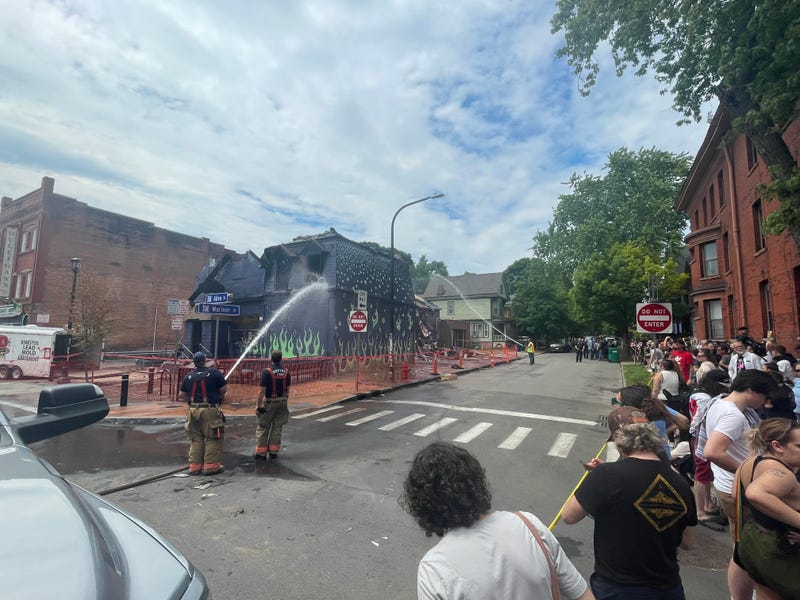 Demolition of The Old Pink in Buffalo's Allentown neighborhood